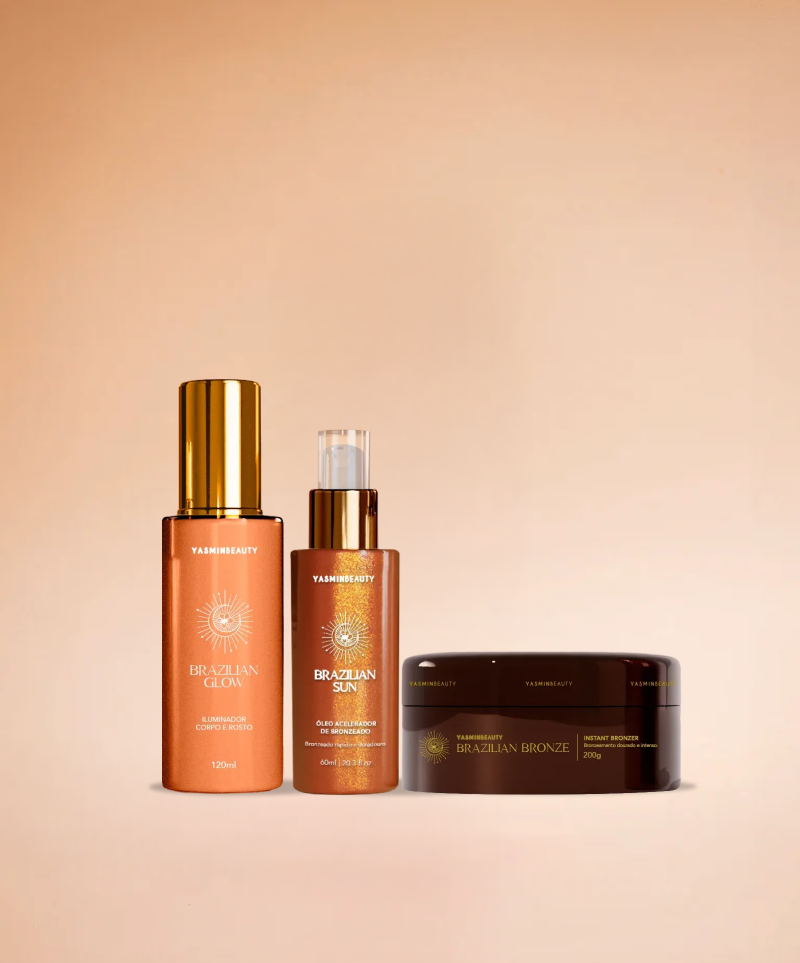 Kit Brazilian Bronze (200g) + Brazilian Sun (60ml) + Brazilian Glow (120ml)