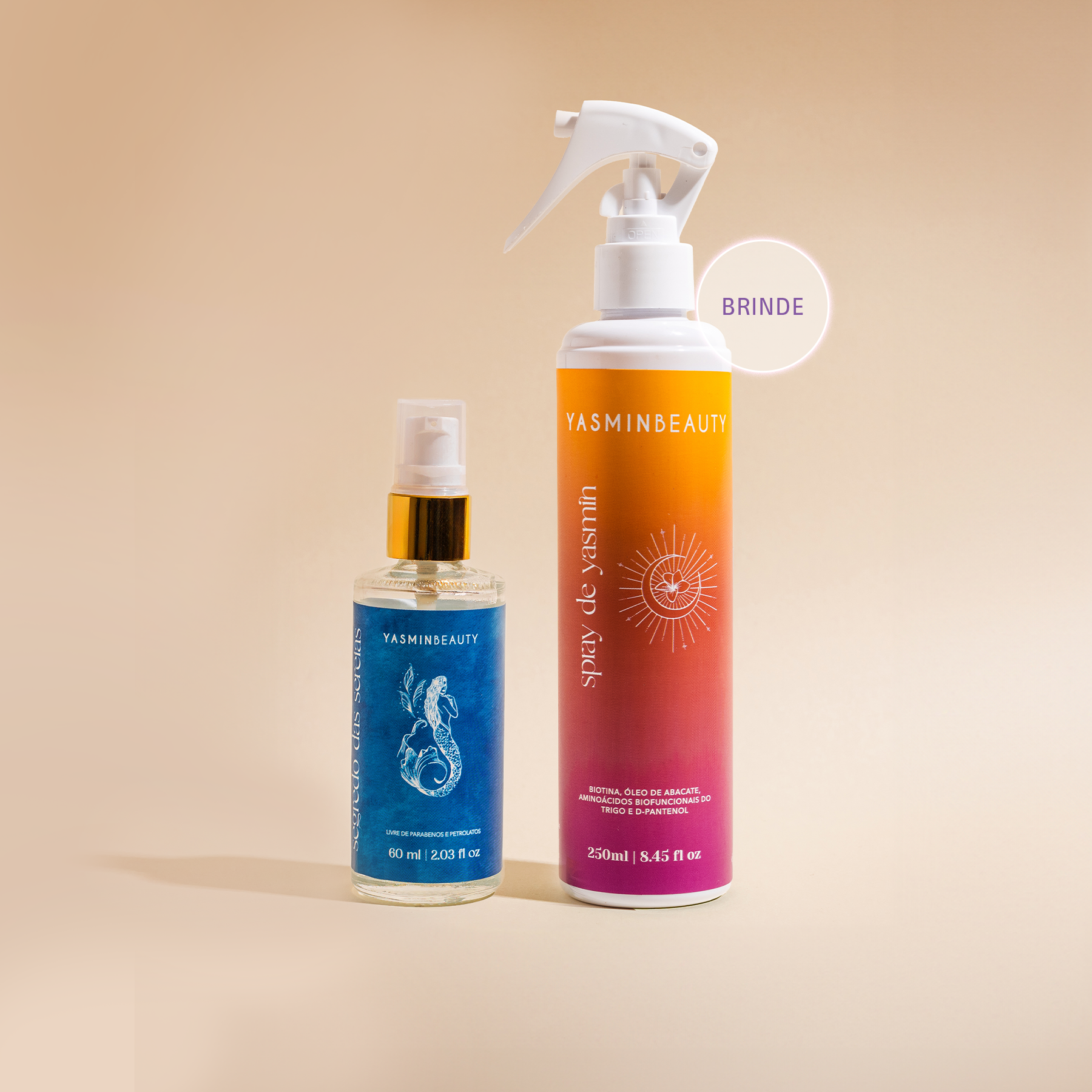 Kit óleo segredo das sereias e Spray de Yasmin