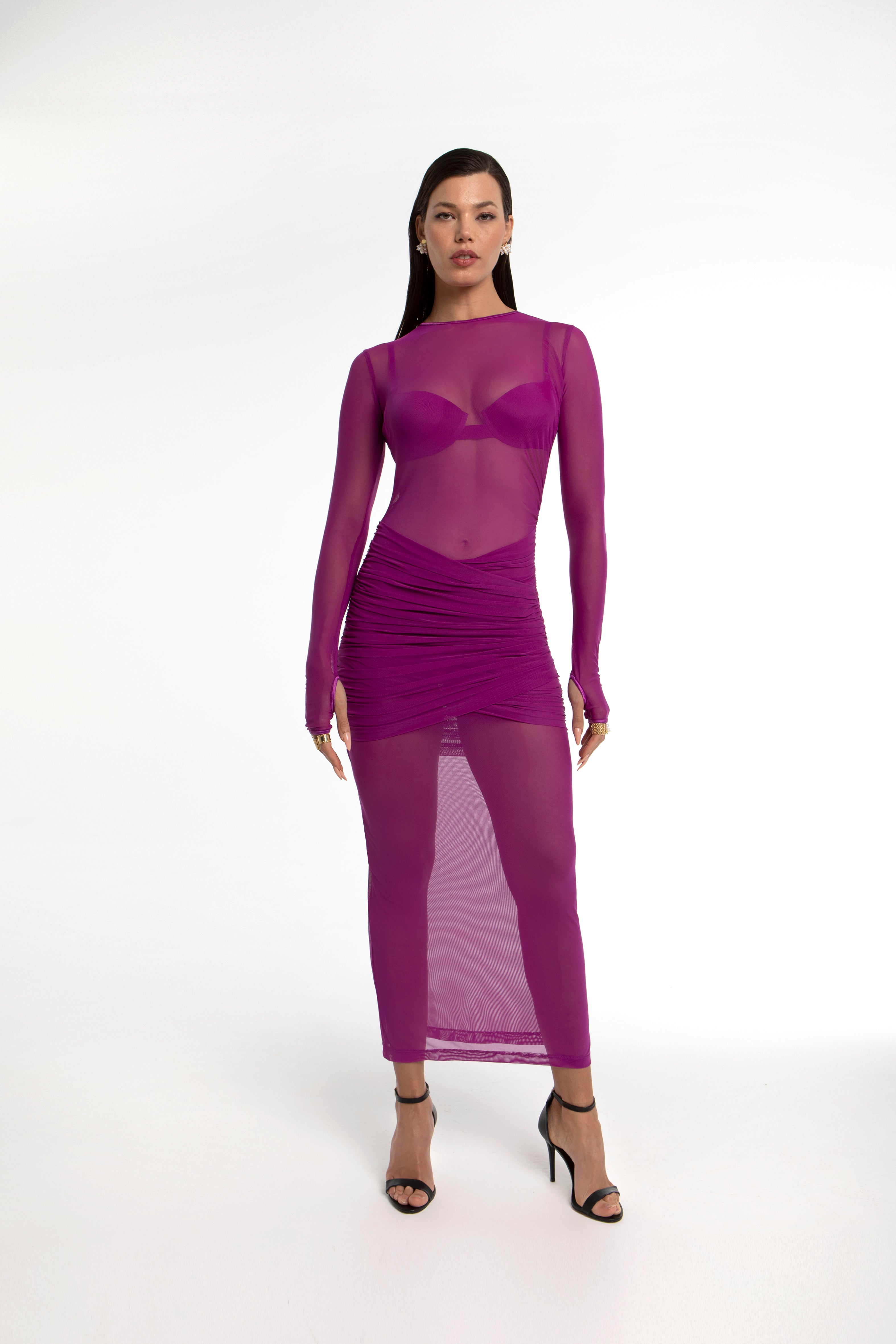VESTIDO SELENE FUCSIA