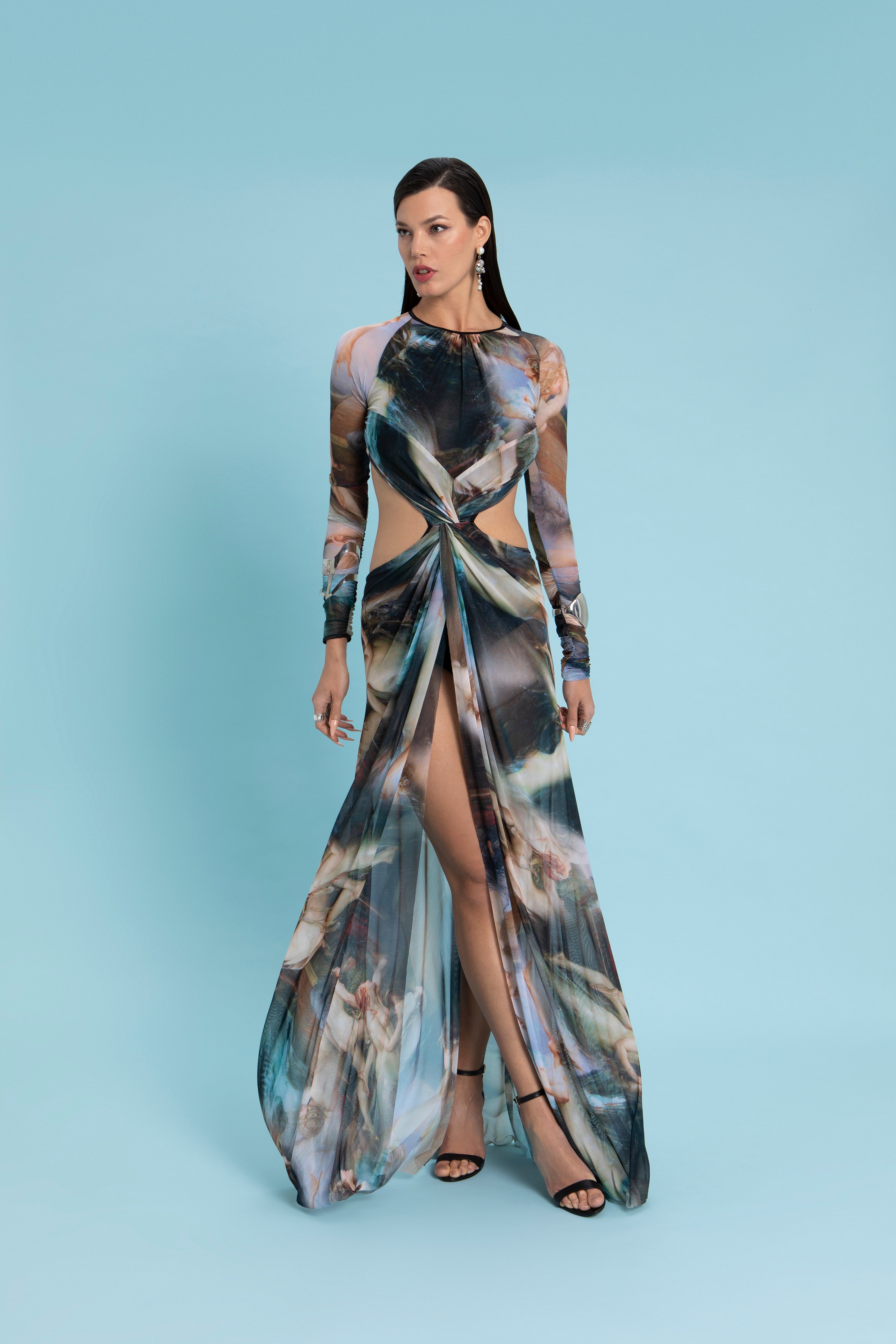 VESTIDO APHRODITE ESTAMPA SIRENS