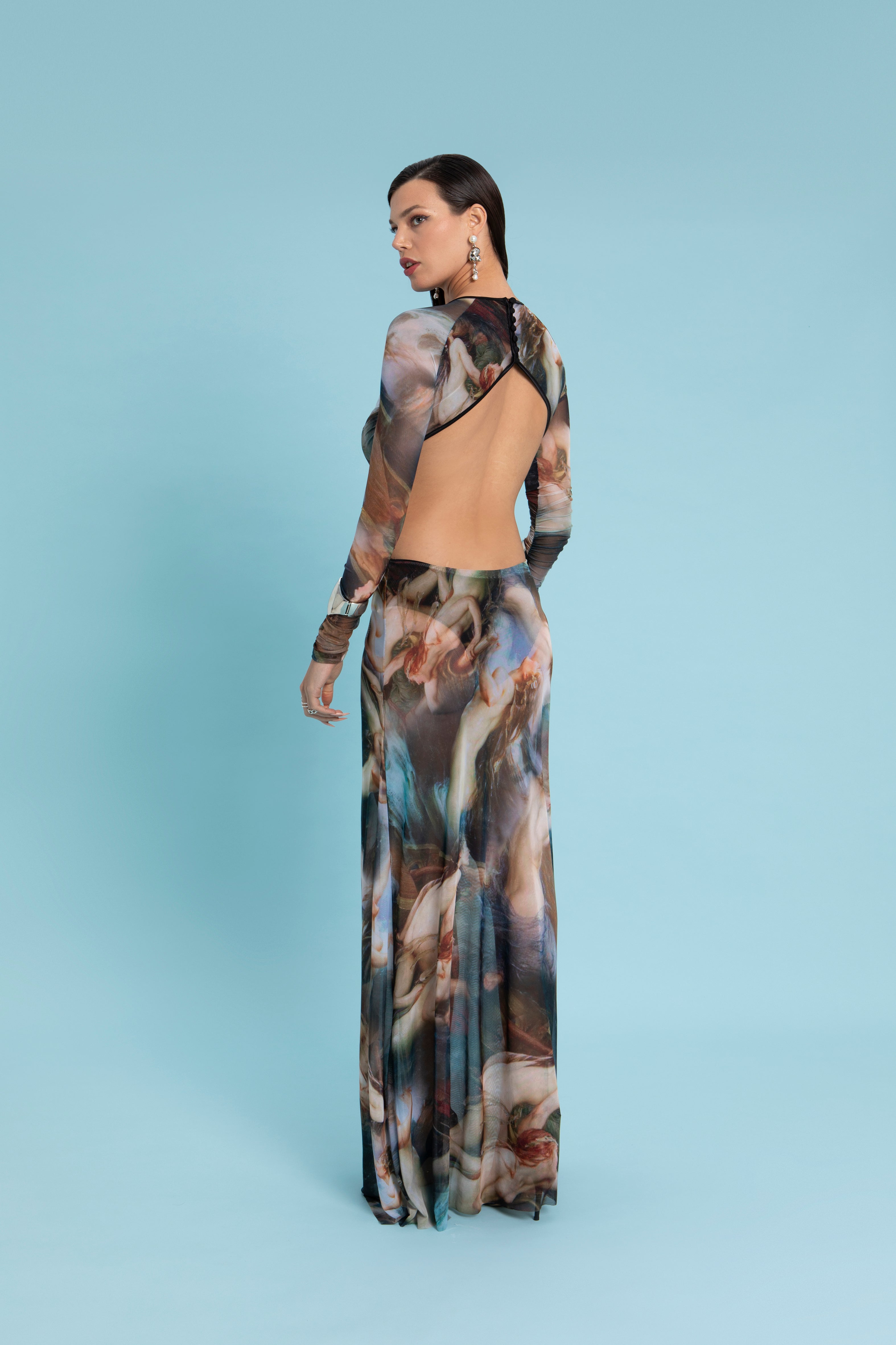 VESTIDO APHRODITE ESTAMPA SIRENS