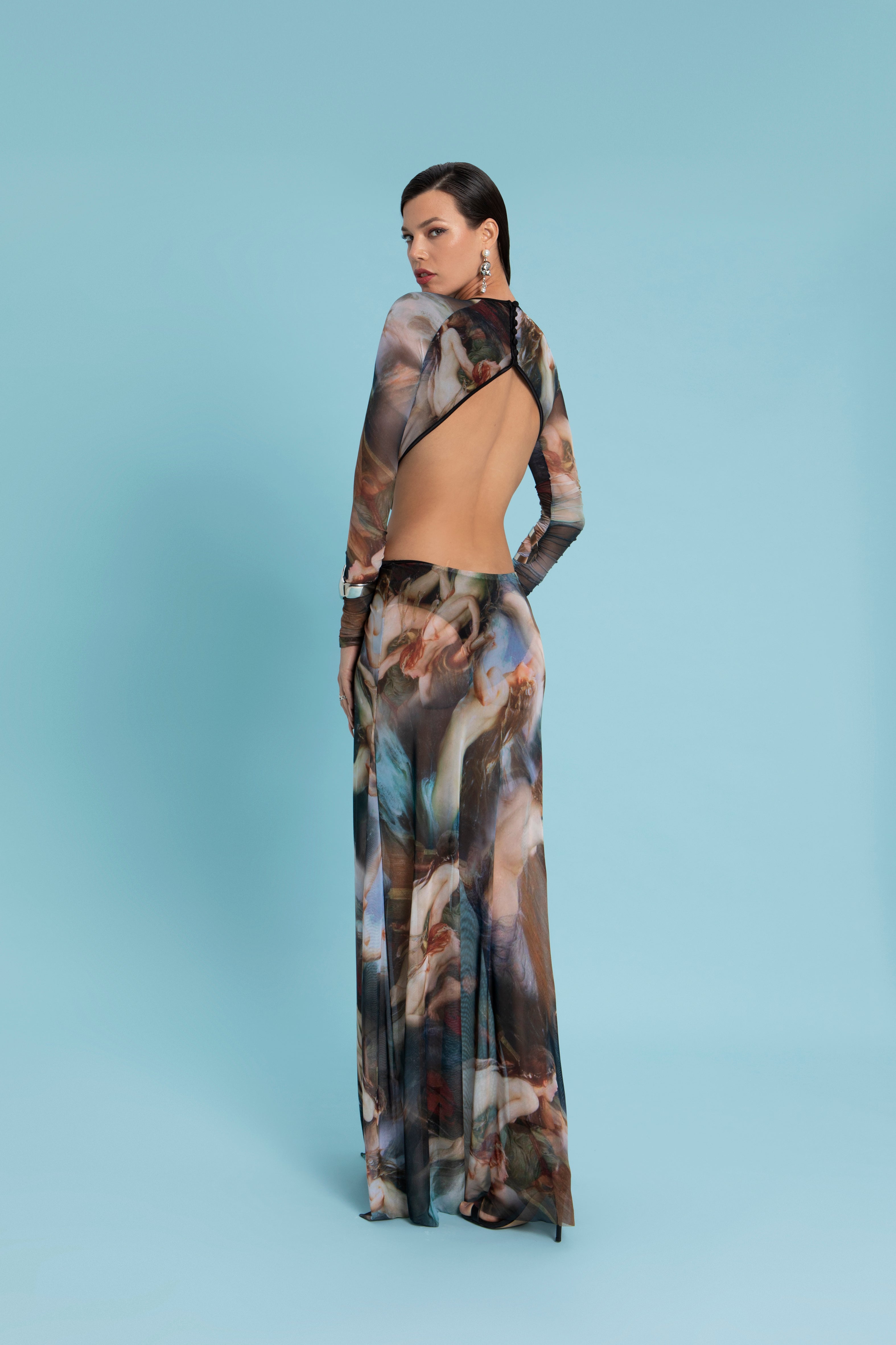 VESTIDO APHRODITE ESTAMPA SIRENS
